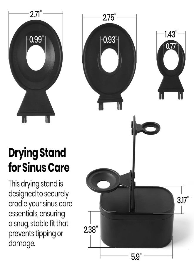 Calvana Drying Stand for Sinus Care,Compatible with NeilMed Rinse Bottle & NasaFlo Neti Pot, Saline Packet Holder, Reduces Contamination - Image 2